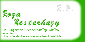 roza mesterhazy business card